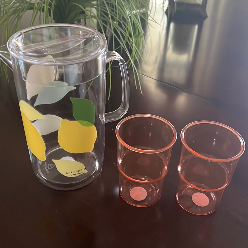 Kate Spade Pitcher and Cups Set
